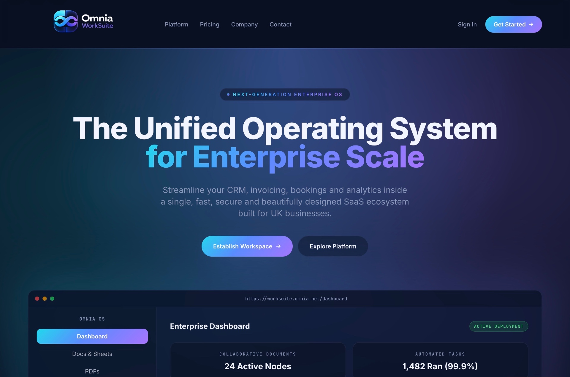 Omnia Work Suite project preview